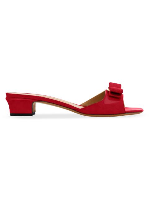 FERRAGAMO Women's Vanilla Patent Leather Mules - Fuxia Biscotto