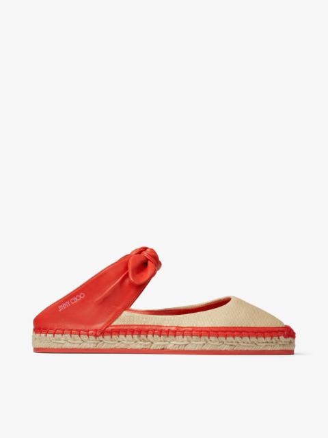 Reka Flat
Paprika/Natural Leather and Raffia Flats