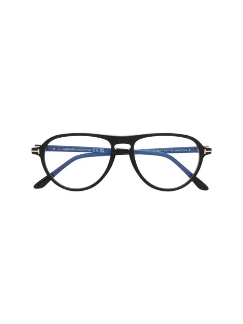 T-logo pilot-frame glasses