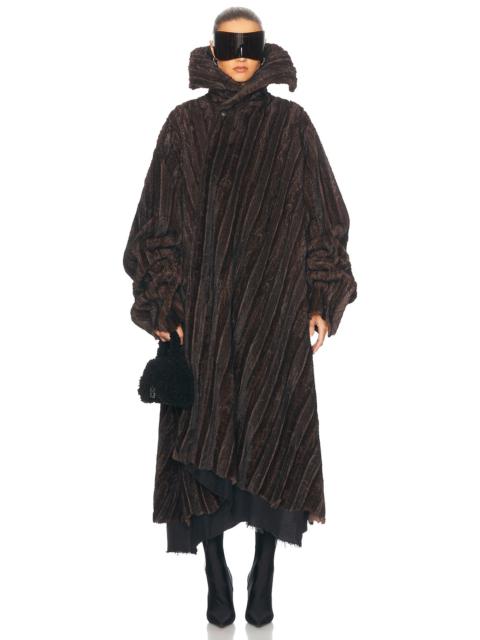BALENCIAGA Faux Fur Mink Coat