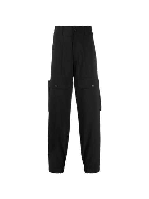 Wool Suiting straight-leg cargo trousers