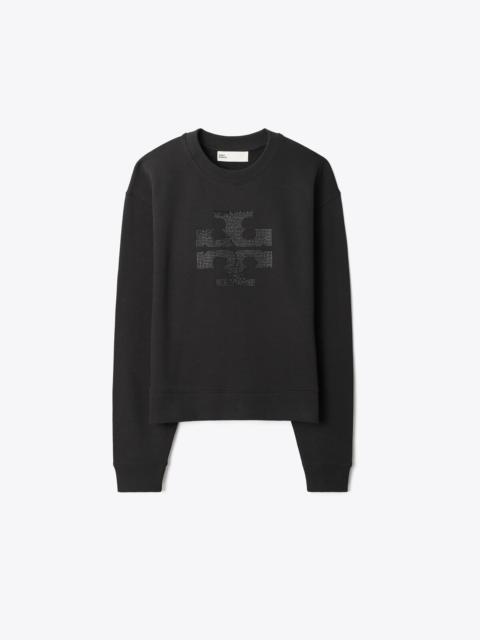TORY BURCH Crystal Logo Sweatshirt