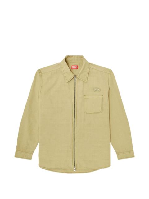 Diesel Oval D zip-up shirt