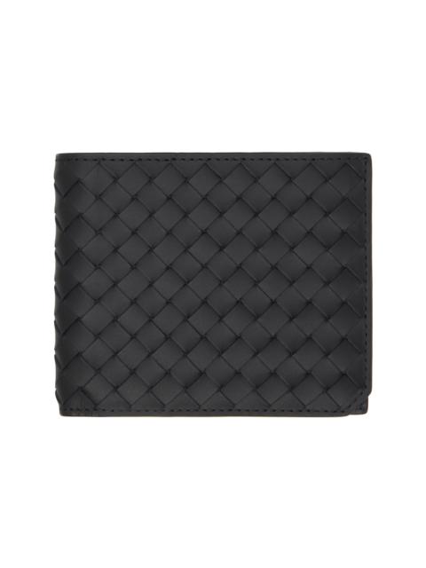 Bottega Veneta Black Intrecciato Piccolo Bi-Fold Wallet