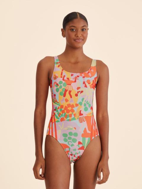FARM RIO Adidas Farm Swimsuit Pearl Citrine