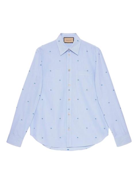 GUCCI Gucci Striped Cotton Poplin Shirt 'Light Blue White' 703396-ZAHJ0-4514