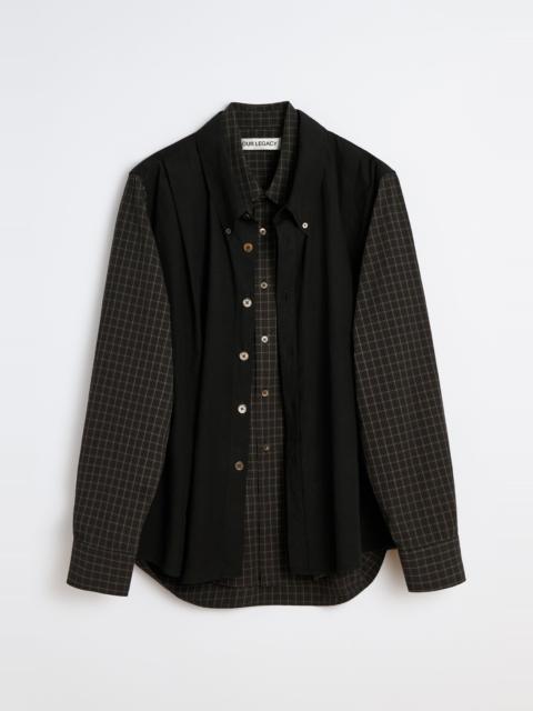 Our Legacy Double Borrowed Shirt Black Faux Lumberjack Check