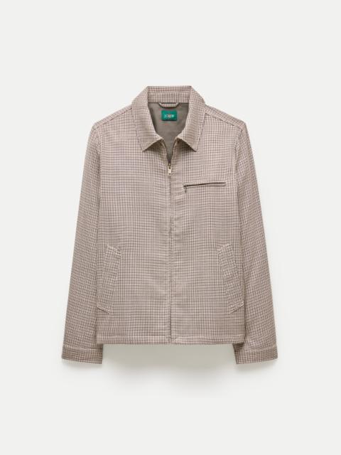 J.CREW Harrington jacket in houndstooth cotton-wool blend