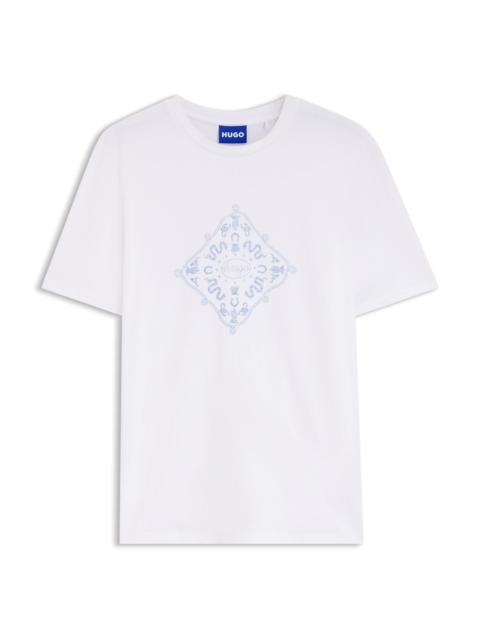 HUGO CREW-NECK T-SHIRT IN BREATHABLE COTTON