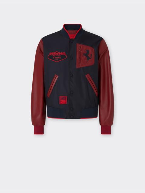 Ferrari Bomber jacket in Q-Cycle® nylon and leather