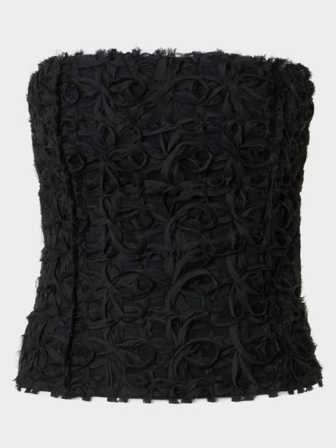 AKRIS 3D Floral Embroidered Bustier Top