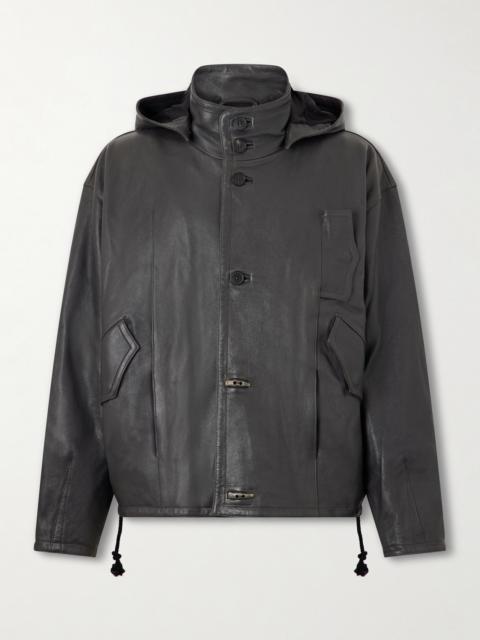 Enfants Riches Déprimés Malcom Leather Hooded Jacket