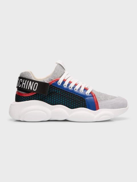 Moschino Men's Teddy Fashion Sneakers with Strap