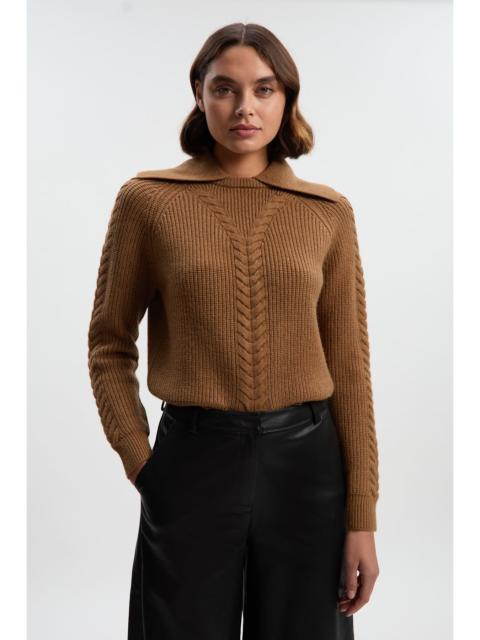 KAREN MILLEN Cable Stitch Fly Collar Jumper