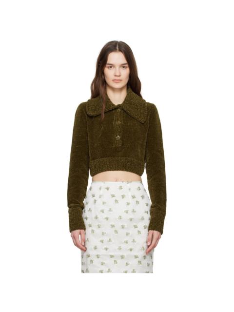 CECILIE BAHNSEN Khaki Calla Sweater