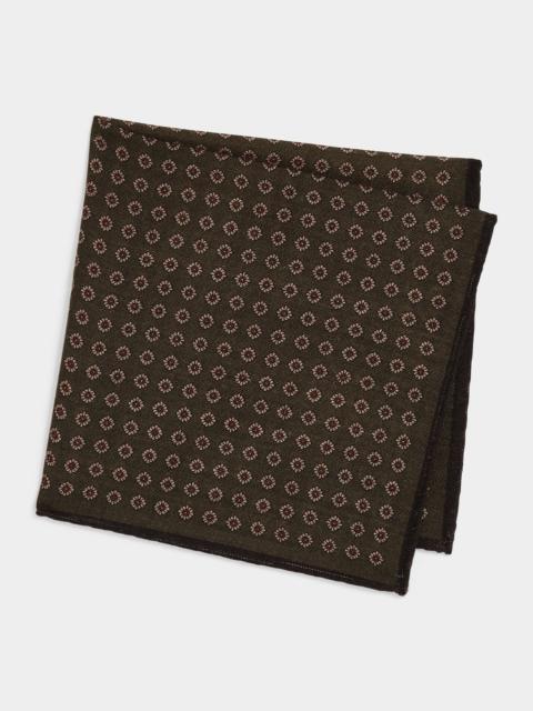 TODD SNYDER Italian Wool Floral Pocket Square
