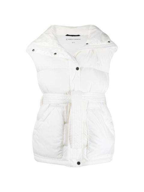 PERFECT MOMENT belted padded ski gilet