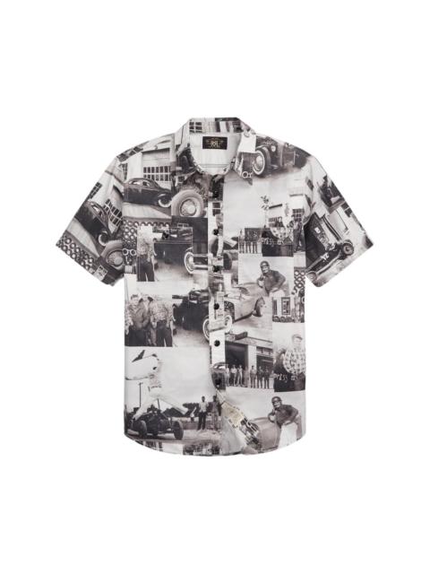 photo-print cotton shirt