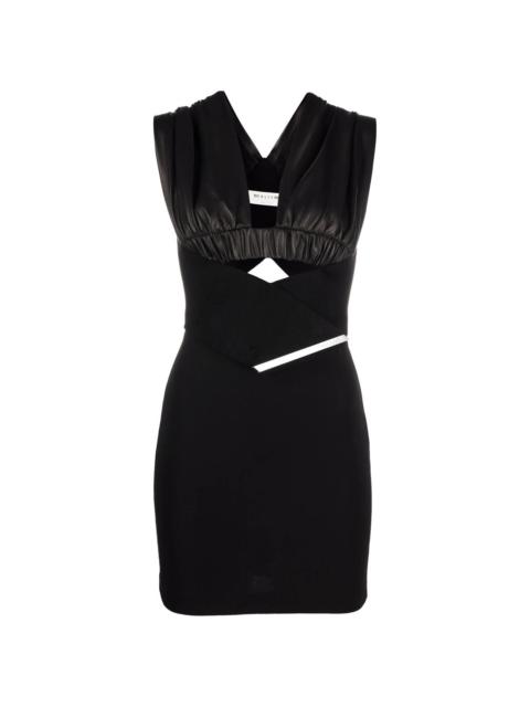 panelled fitted mini dress