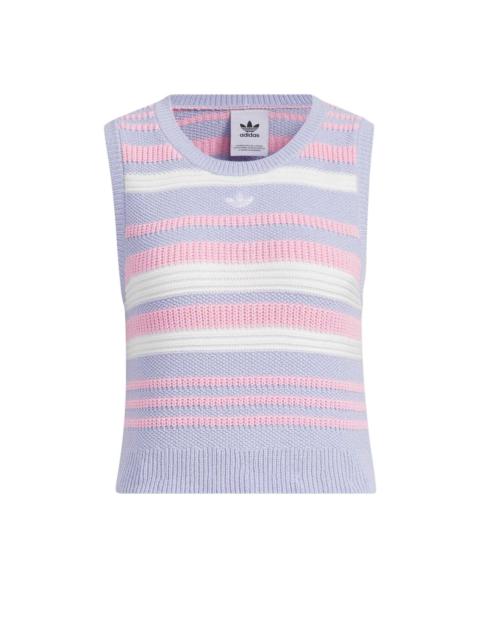 adidas (WMNS) adidas originals Summer Knit Striped Tank Top Asia Sizing 'Purple White Pink' JI7053