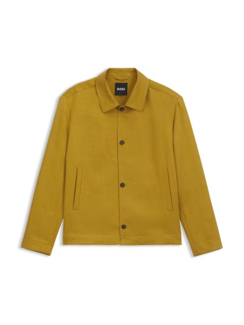 BOSS REGULAR-FIT JACKET WITH MICRO PATTERN
