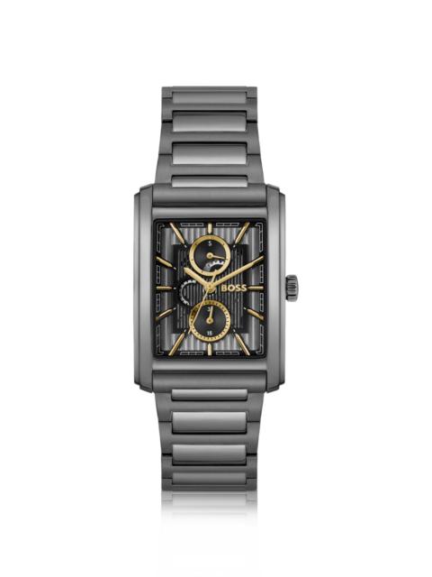 BOSS PRINCIPLE DRESS GRAY-DIAL WATCH WITH H-LINK STRAP