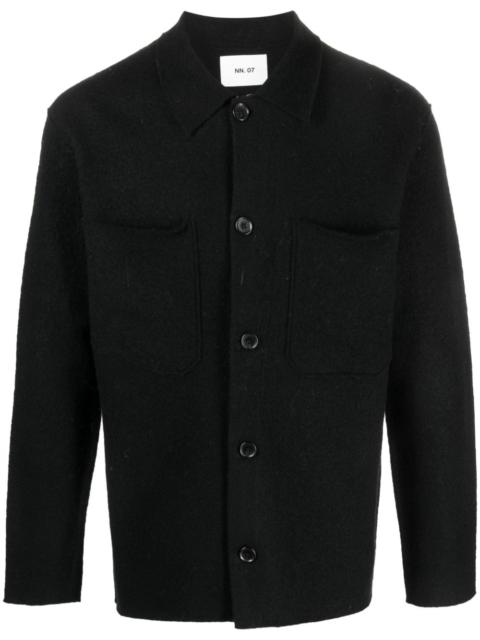 NN07 classic-collar wool jacket