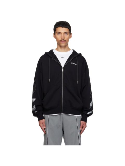 Off-White Black Metal Arrow Skate Zip Hoodie