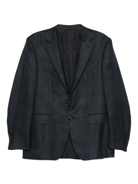 Canali checked two-button blazer