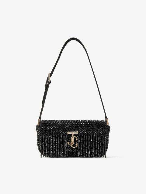 Avenue Mini Shoulder
Black Satin Mini Shoulder Bag with Crystal Fringe