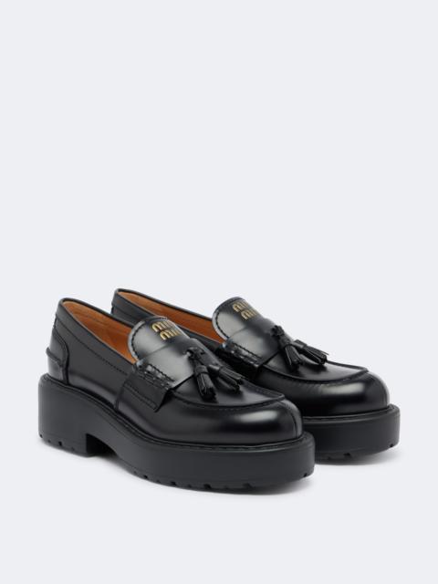 Miu Miu Miu Miu Tassel-detail Chunky-sole Loafers