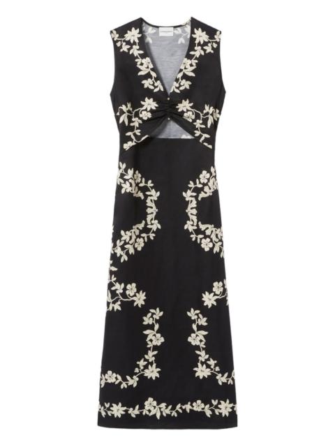 Claudie Pierlot cutout floral-print midi dress