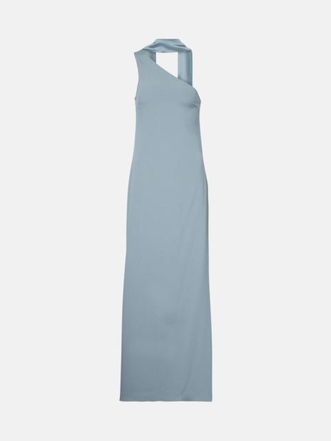 Taller Marmo Caroline one-shoulder crêpe cady gown