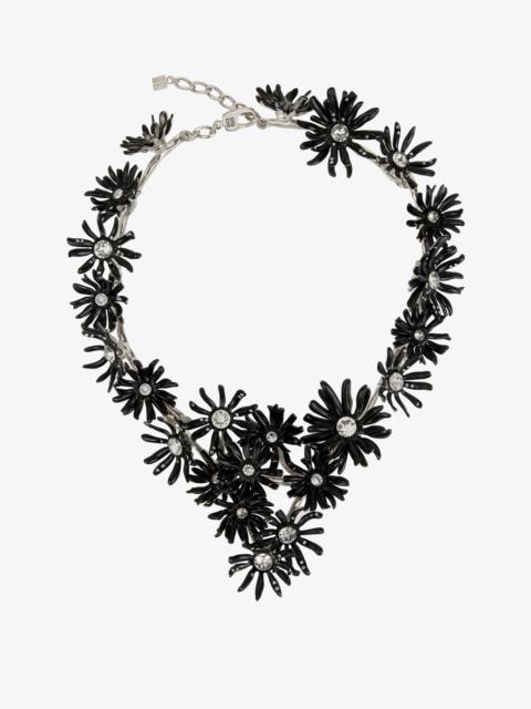 Givenchy DAISY NECKLACE IN METAL AND ENAMEL WITH CRYSTALS