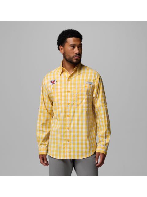 Columbia Men's PFG Super Tamiami Long Sleeve Shirt - New Orleans Saints