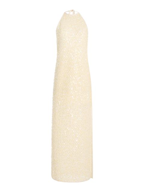 SIGNIFICANT OTHER Elliott Sequined Maxi Dress yellow
