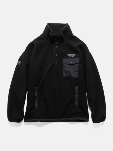 NEIGHBORHOOD Fleece Stand Collar LS Black