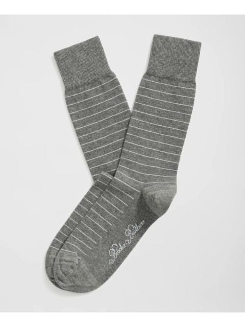 Brooks Brothers Cotton Blend Striped Socks