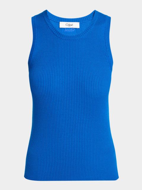 Chloé Wool Rib Knit Tank Top