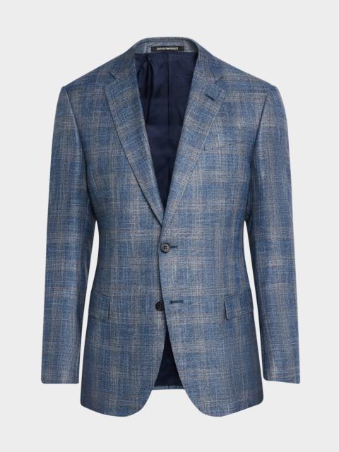 Men's Brushed Plaid Sport Coat