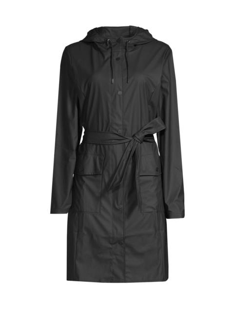RAINS Women's Curve Hooded Rain Jacket - Black