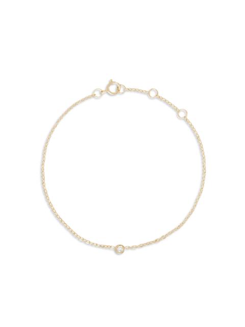 STONE AND STRAND Tiny Round Diamond Bracelet