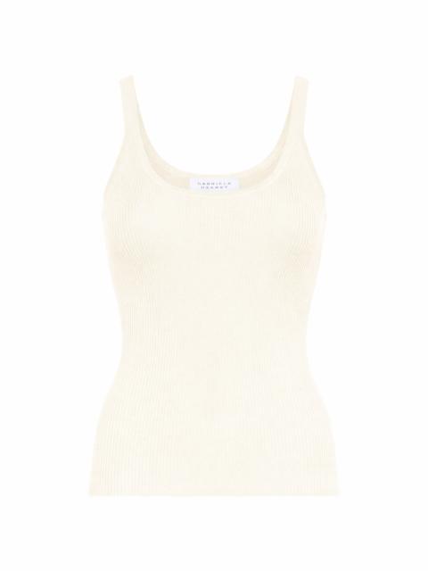 GABRIELA HEARST Cinxia Knit Tank Top in Off White Cashmere Silk