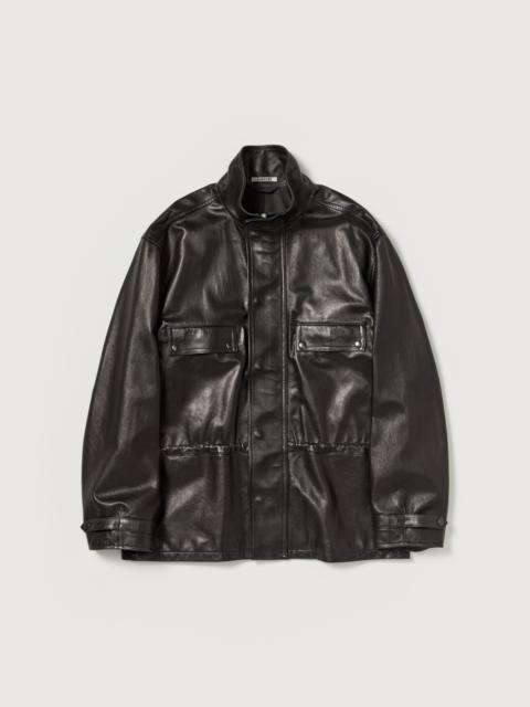 AURALEE TEXTURED LAMB LEATHER BLOUSON