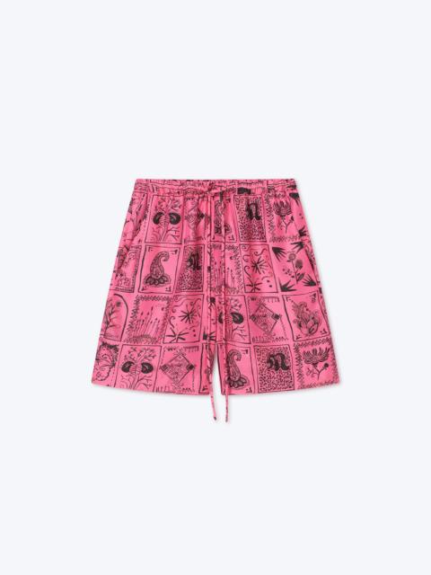 Nanushka ANNE - Printed silk-twill shorts - Pink