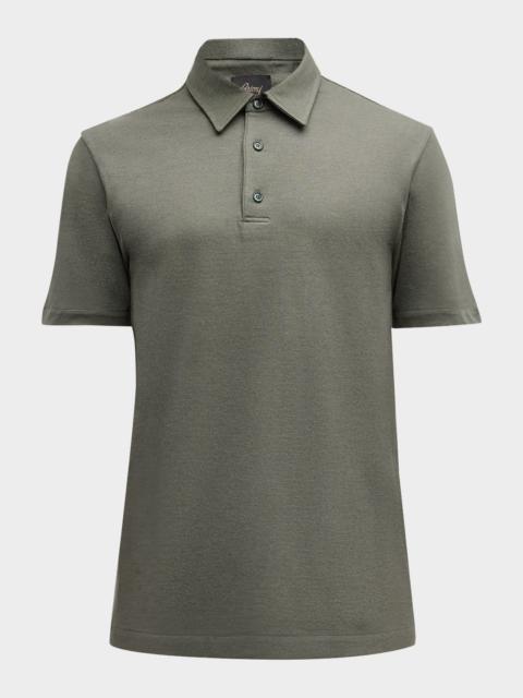 Brioni Men's Cotton Jersey Polo Shirt