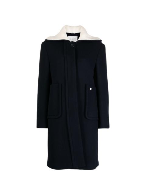 LOW CLASSIC wide-collar single-breasted coat