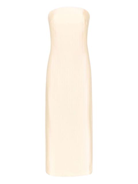 Loulou de Saison Giulia striped bustier midi dress