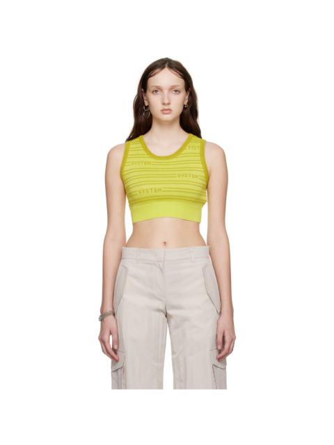 SYSTEM Green Cropped Tank Top