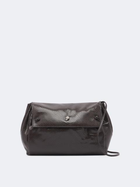 STAUD Cy snake-effect leather clutch